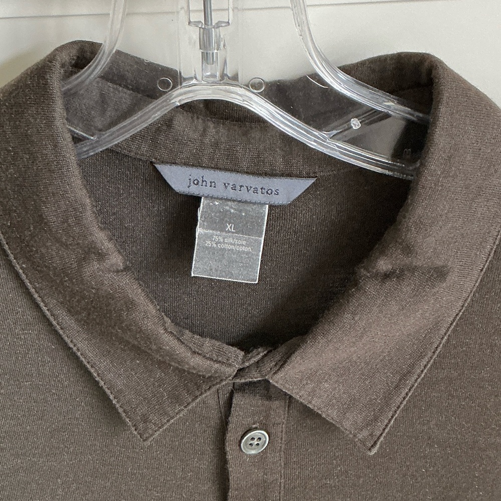 John Varvatos Dark Brown Polo Shirt